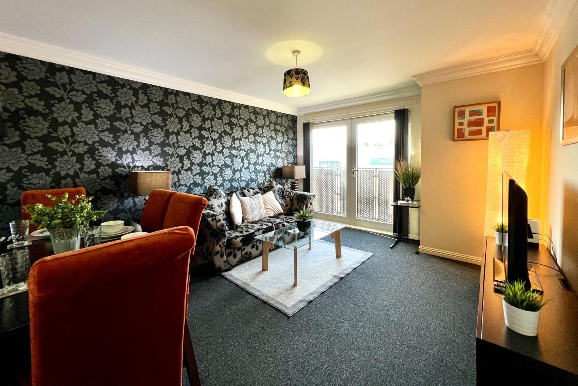 Stylish Modern Flat With Juliet Balcony & Parking Apartment กลาสโกว์ ภายนอก รูปภาพ