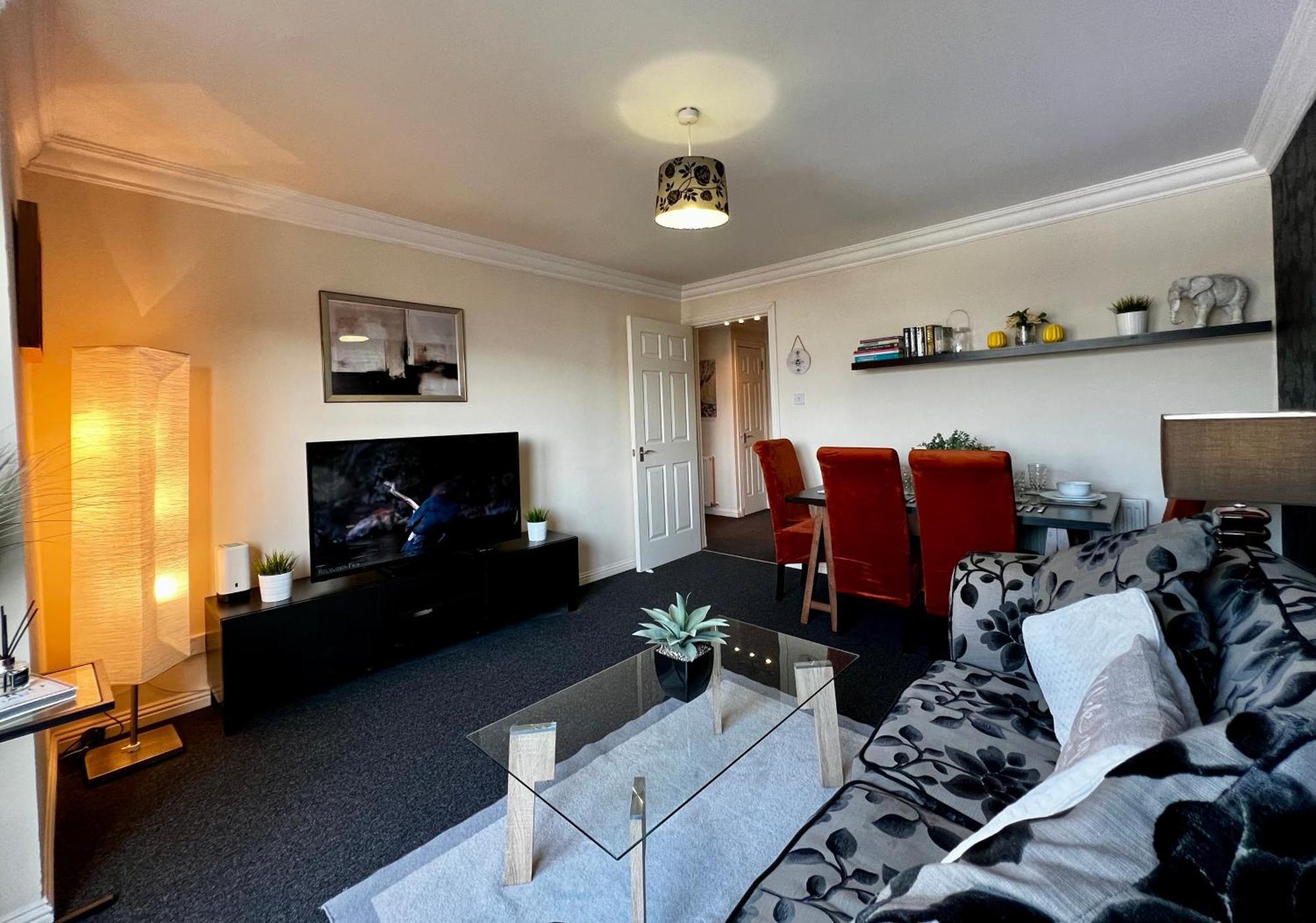 Stylish Modern Flat With Juliet Balcony & Parking Apartment กลาสโกว์ ภายนอก รูปภาพ