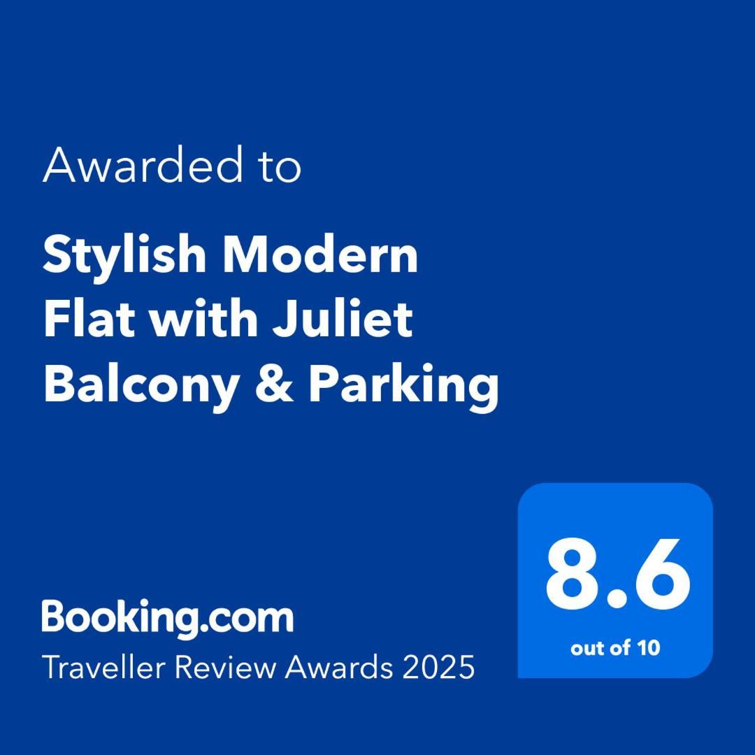 Stylish Modern Flat With Juliet Balcony & Parking Apartment กลาสโกว์ ภายนอก รูปภาพ